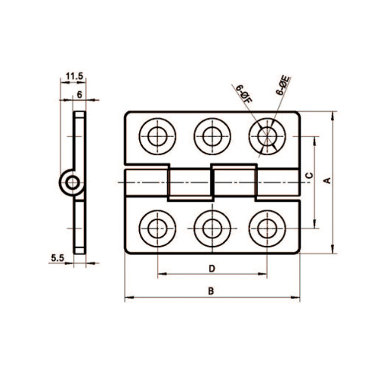 Bisagra plana-B2203
