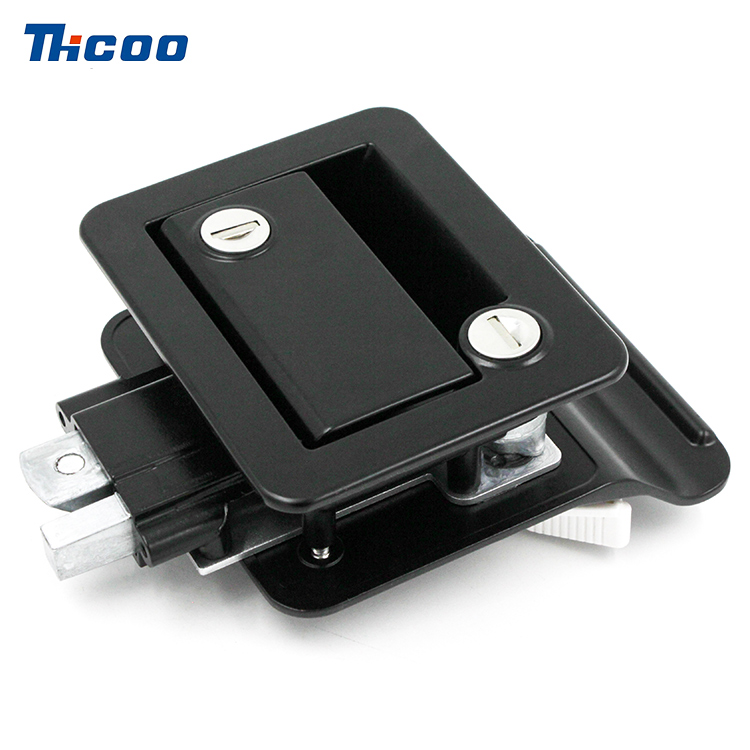 Cerradura de lengüeta de doble apertura para autocaravana, negro-A7902-1112
