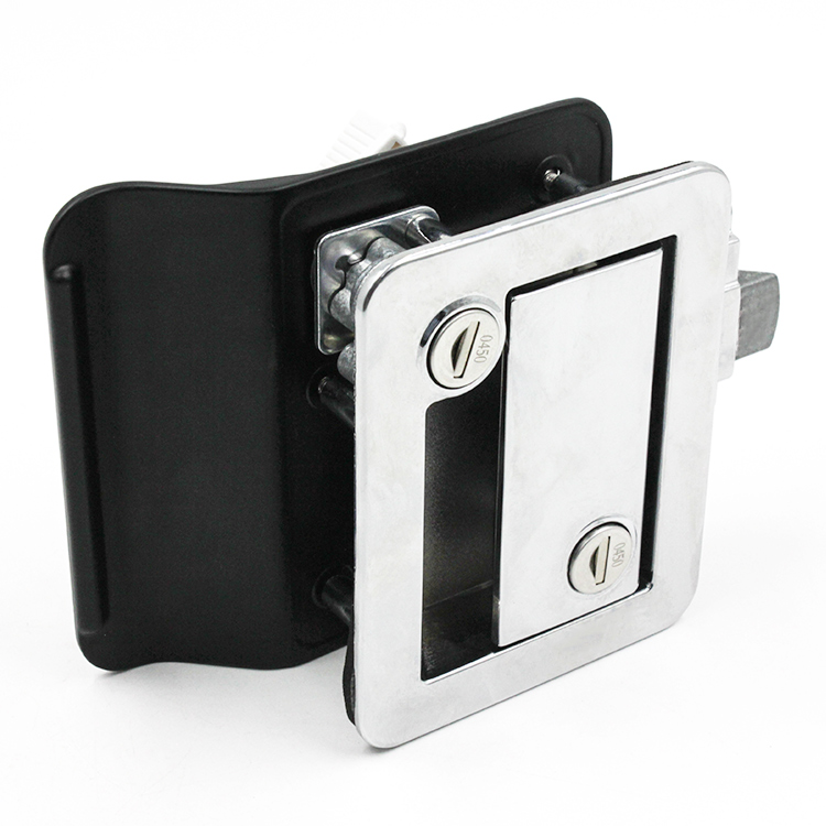 Cerraduras de lengüeta de apertura doble para interiores y exteriores para autocaravanas, cromadas-A7902-1116